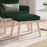 vidaXL Repose-pied Vert foncé 45x29 5x35 cm Tissu