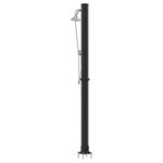 vidaXL Douche solaire extérieure Noir 217 cm PVC et aluminium