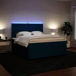 vidaXL Sommier à lattes de lit et matelas bleu 180x200 cm velours