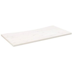 vidaXL Dessus de bureau blanc 110x55x2 5 cm bois massif de pin