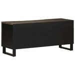 vidaXL Meuble TV noir 105x33x46 cm bois massif de manguier