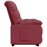 vidaXL Fauteuil inclinable Rouge bordeaux Tissu