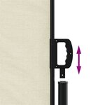 vidaXL Auvent latéral rétractable crème 140x500 cm