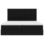 VidaXL Cadre de lit ottoman avec matelas noir 180x200cm velours