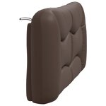 vidaXL Coussin de tête de lit Hvar marron 140 cm similicuir