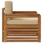 vidaXL Canapé d’extérieur Bois d'acacia massif et polyester