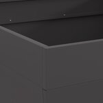 brasero vidaXL noir carré 80x80x43 cm en acier