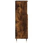 vidaXL Armoire de bain chêne fumé 30x30x100 cm bois d'ingénierie