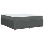 vidaXL Cadre de lit avec matelas Gris foncé 180 x 200 cm tissu