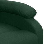 vidaXL Fauteuil de massage Vert foncé Tissu