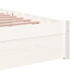 vidaXL Cadre de lit Blanc Bois massif 90x190 cm Simple