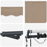 Store rétractable automatique vidaXL avec LED Beige 400x350 cm