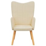 vidaXL Chaise de relaxation Crème Tissu