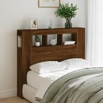 vidaXL Tête de lit à LED chêne marron 120x18 5x103 5cm bois ingénierie