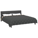 vidaXL Duvet d'hiver Anthracite et Taupe 220 x 200 cm Microfibre