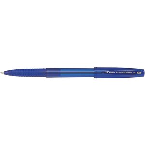 Stylo à bille SUPER GRIP G avec capuchon pointe moyenne bleu x 12 PILOT