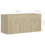 vidaXL Armoire d'évier Chêne sonoma 100x38 5x46 cm Bois d’ingénierie