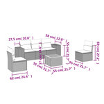 vidaXL Salon de jardin avec coussins 6 Pièces beige résine tressée