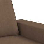 vidaXL Ensemble de canapés 3 Pièces marron tissu