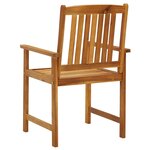 vidaXL Chaises de jardin avec coussins lot de 4 Bois d'acacia massif