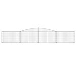 vidaXL Paniers à gabions arqués 25 Pièces 400x50x60/80 cm Fer galvanisé