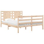 vidaXL Cadre de lit sans matelas 120x190 cm bois de pin massif