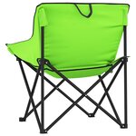 vidaXL Chaise de camping avec poche pliable lot de 2 vert