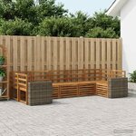 vidaXL Ensemble de canapés d'extérieur 7 pc Naturel