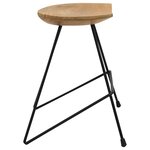 vidaXL Tabourets lot de 2 bois de teck massif