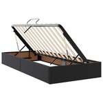 vidaXL Lit avec rangement et LED Noir 180 x 200 cm Cuir synthétique