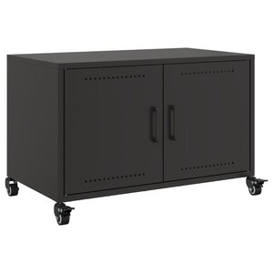 vidaXL Meuble TV noir 68x39x43 5 cm acier