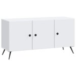 vidaXL Meuble TV Blanc 99 x 34 5 x 50 cm Bois d'ingénierie