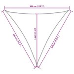 vidaXL Voile de parasol tissu oxford triangulaire 3x3x3 m jaune