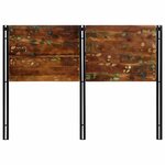 vidaXL Tête de lit 140 cm bois massif récupéré et fer