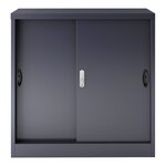 Casier de bureau armoire meuble de rangement pour bureau atelier chambre acier de bureau rieti acier laqué 90 x 40 x 90 cm gris foncé 03_0006344