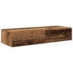 vidaXL Étagère murale avec tiroirs vieux bois bois d'ingénierie