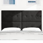 vidaXL Tête de lit avec des lumières à LED Réglable Noir 80 cm Velours