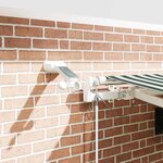 vidaXL Auvent Rétractable Vert et blanc 450 × 350 cm Tissu et Métal