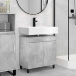 vidaXL Unité de vanité de salle de bain Gris béton 60 x 35 x 60 cm