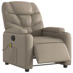 vidaXL Fauteuil de massage inclinable électrique cappuccino similicuir