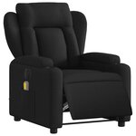 vidaXL Fauteuil de massage inclinable électrique Noir Tissu