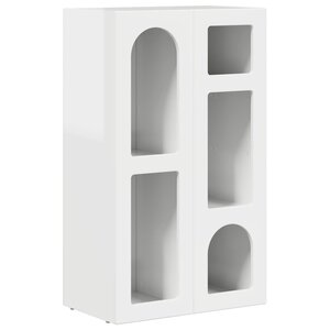 vidaXL Buffet Blanc brillant 59 x 35 x 100 5 cm Bois d'ingénierie