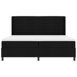vidaXL Lit à ressorts avec matelas et LED noir 200 x 200 cm en tissu
