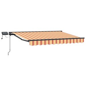 vidaXL Cadre de store manuel avec LEDs 3 5 x 2 5 m