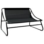 vidaXL Banc de Jardin avec Coussin Noir 110x80x71 cm Acier