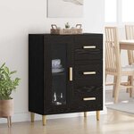 vidaXL Buffet Chêne noir 69 5 x 34 x 90 cm Bois d'ingénierie