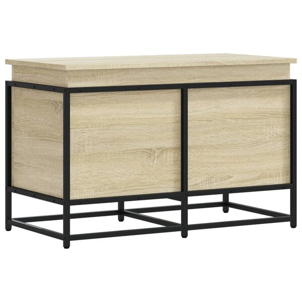 vidaXL Boîte de rangement avec couvercle chêne sonoma bois ingénierie