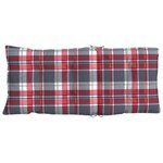 vidaXL Coussins de chaise à dossier haut lot de 4 motif carreaux rouge