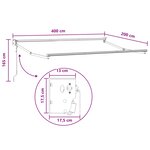 vidaXL Auvent rétractable électrique Sable 100  Polyester et Aluminium