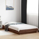 vidaXL Cadre de lit sans matelas chêne marron 100x200 cm